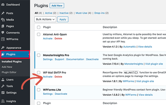 Activating Plugin In WordPress
