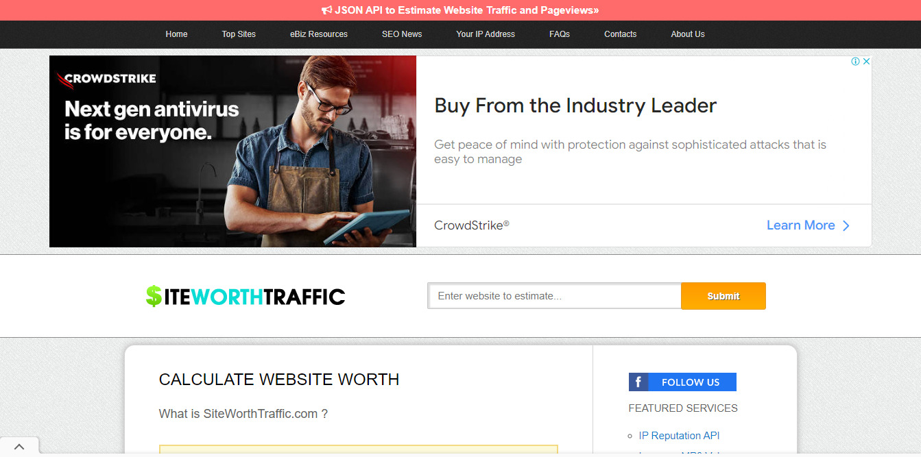 Site Worth Traffic - Calculate Website Traffic Worth, Revenue And Pageviews