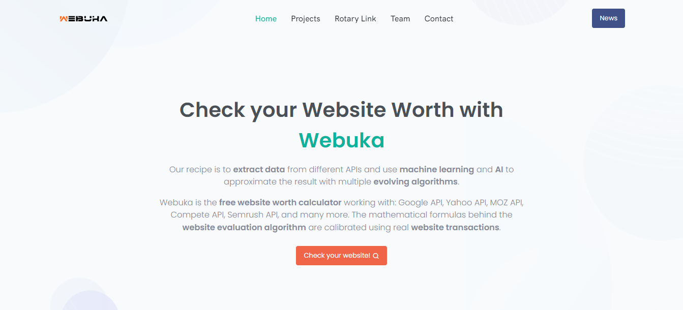 WEBUKA - Website Worth And Other Calculators